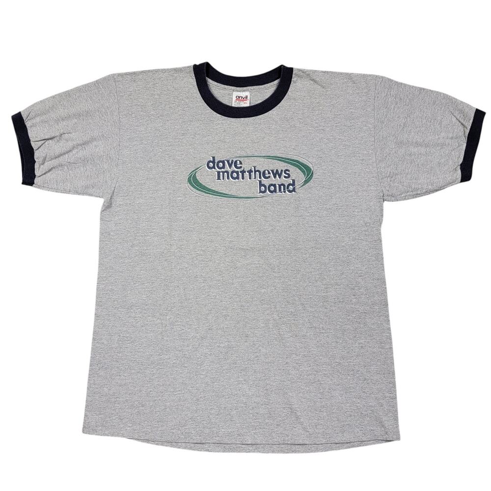 Vintage 90s Dave Matthews Band Anvil Tee Men's Size XL Band T Shirt Music Ringer